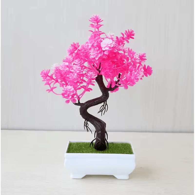 Artificial Bonsai Plant Mini Zen Garden Tabletop Tree For Home Office Decor 11