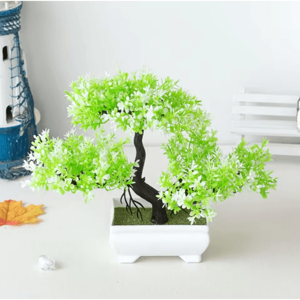 Artificial Bonsai Plant Mini Zen Garden Tabletop Tree For Home Office Decor 12