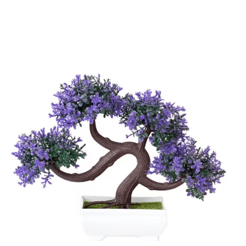 Artificial Bonsai Plant Mini Zen Garden Tabletop Tree For Home Office Decor 18