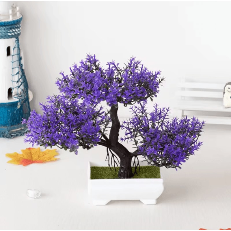 Artificial Bonsai Plant Mini Zen Garden Tabletop Tree For Home Office Decor 3