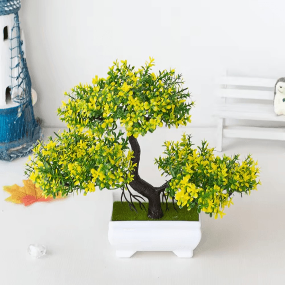 Artificial Bonsai Plant Mini Zen Garden Tabletop Tree For Home Office Decor 4
