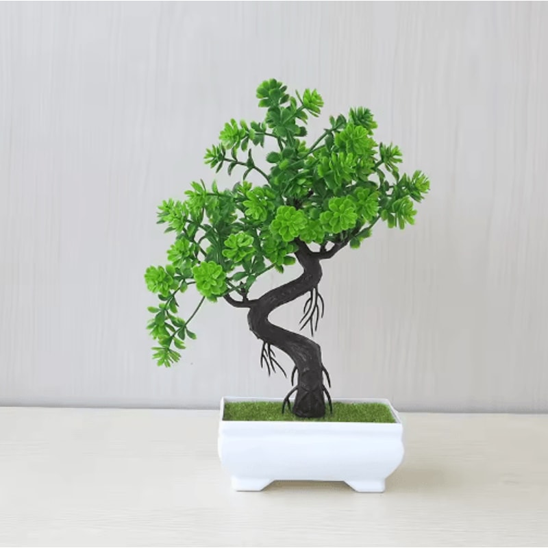 Artificial Bonsai Plant Mini Zen Garden Tabletop Tree For Home Office Decor 5