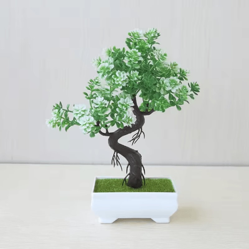 Artificial Bonsai Plant Mini Zen Garden Tabletop Tree For Home Office Decor 6