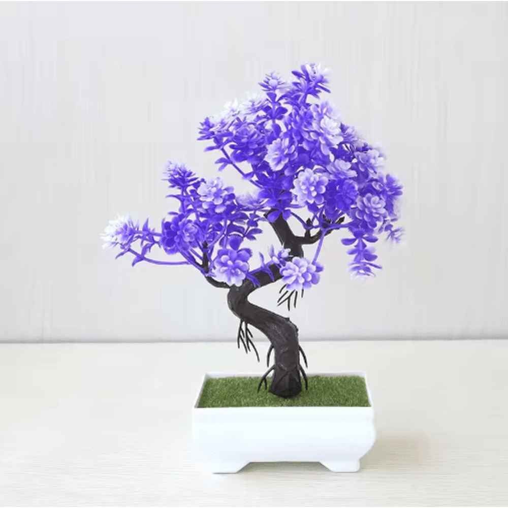 Artificial Bonsai Plant Mini Zen Garden Tabletop Tree For Home Office Decor 9