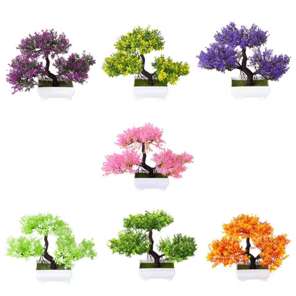 Artificial Bonsai Plant Mini Zen Garden Tabletop Tree For Home Office Decor 0