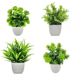 artificial potted flowers – mini bonsai table decor for home & desk styling