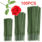 Artificial Flower Stems 100PCS Plastic DIY Floral Stems For Wedding Craft Arrangements 0