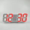 3D LED Digital Wall Clock Alarm Clock With Time Date Temperature Display 1