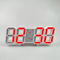 3D LED Digital Wall Clock Alarm Clock With Time Date Temperature Display 1