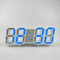 3D LED Digital Wall Clock Alarm Clock With Time Date Temperature Display 4