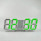3D LED Digital Wall Clock Alarm Clock With Time Date Temperature Display 5