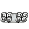 3D LED Digital Wall Clock Alarm Clock With Time Date Temperature Display 6