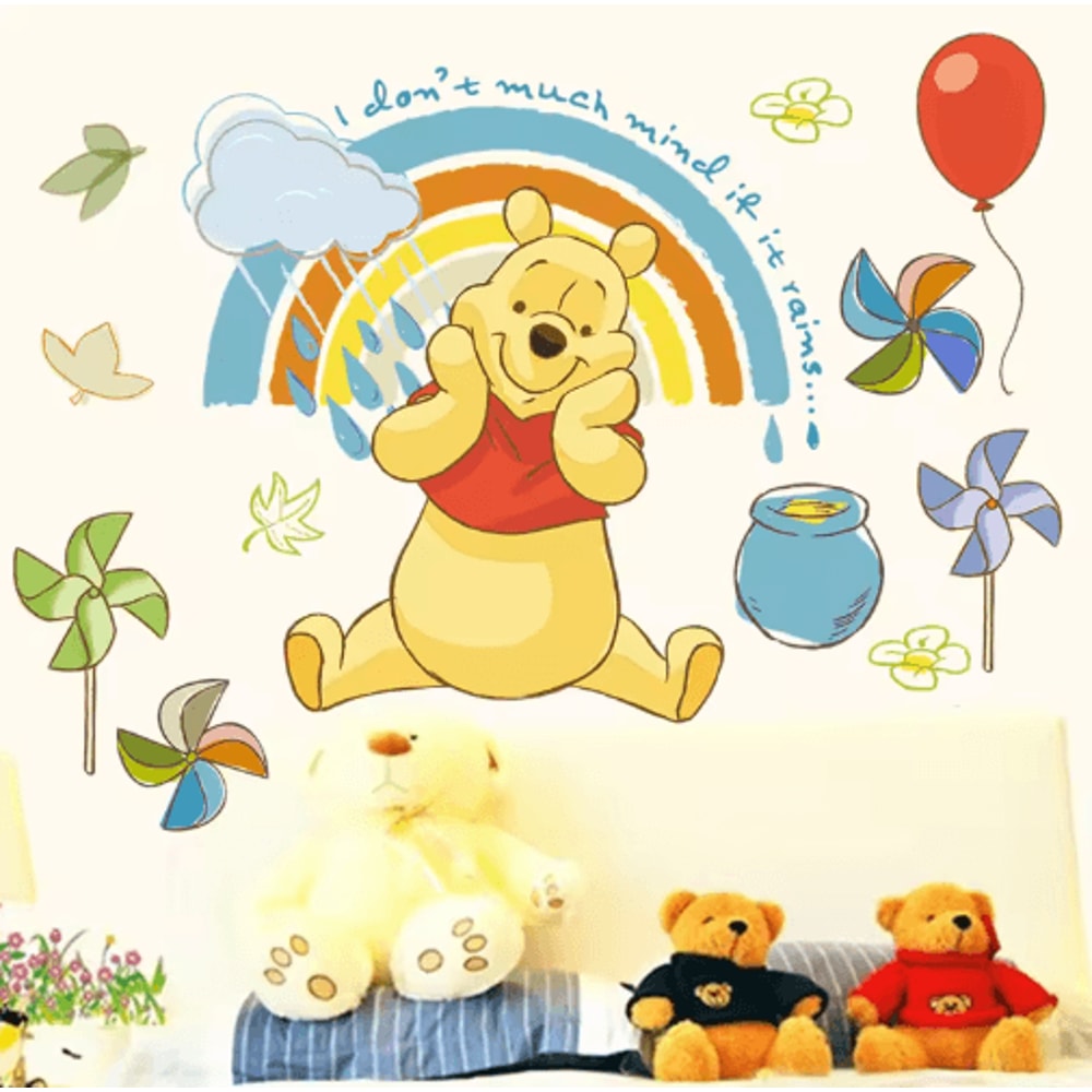 Winnie The Pooh Wall Sticker Cute Cartoon Wall Decals For Kids Room Nursery Decor 14