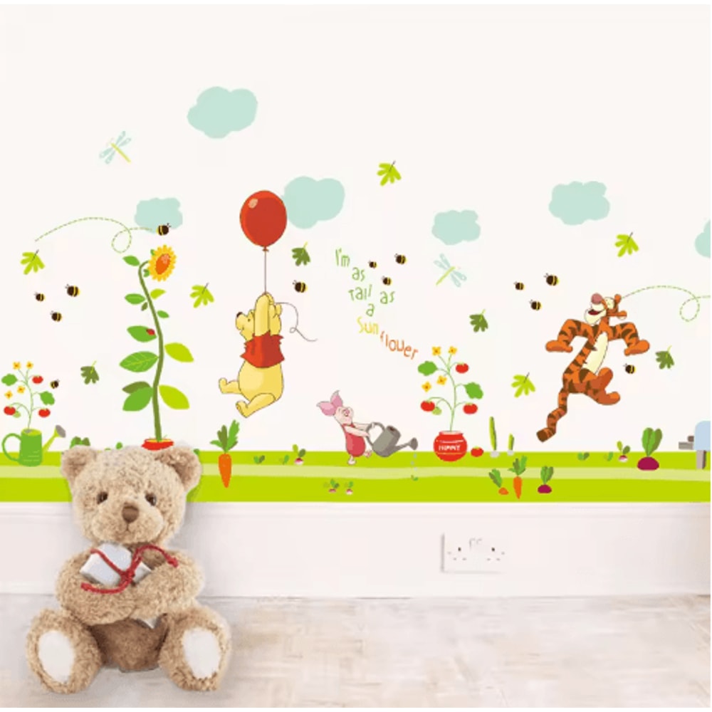 Winnie The Pooh Wall Sticker Cute Cartoon Wall Decals For Kids Room Nursery Decor 2