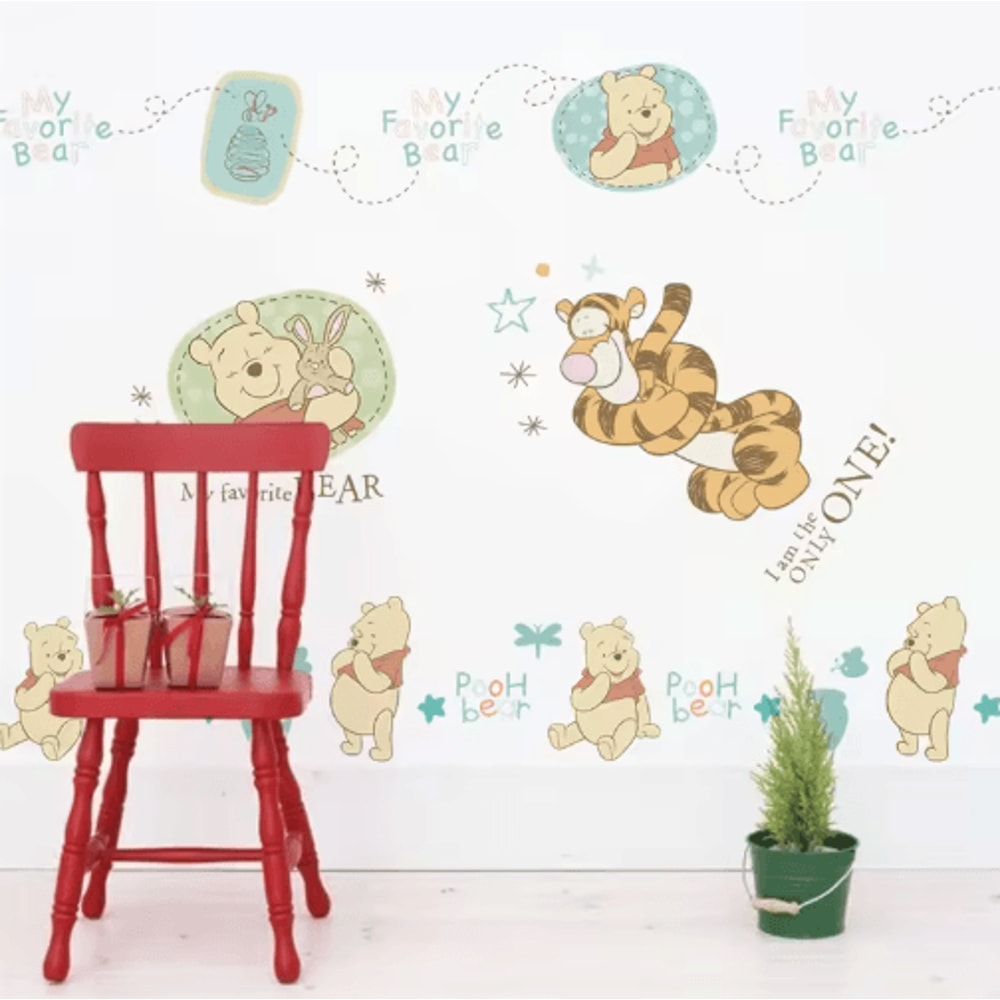 Winnie The Pooh Wall Sticker Cute Cartoon Wall Decals For Kids Room Nursery Decor 5