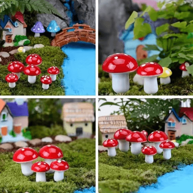 Miniature Mushroom Decor Foam Fairy Garden Accessories For DIY Bonsai Micro Landscapes 4
