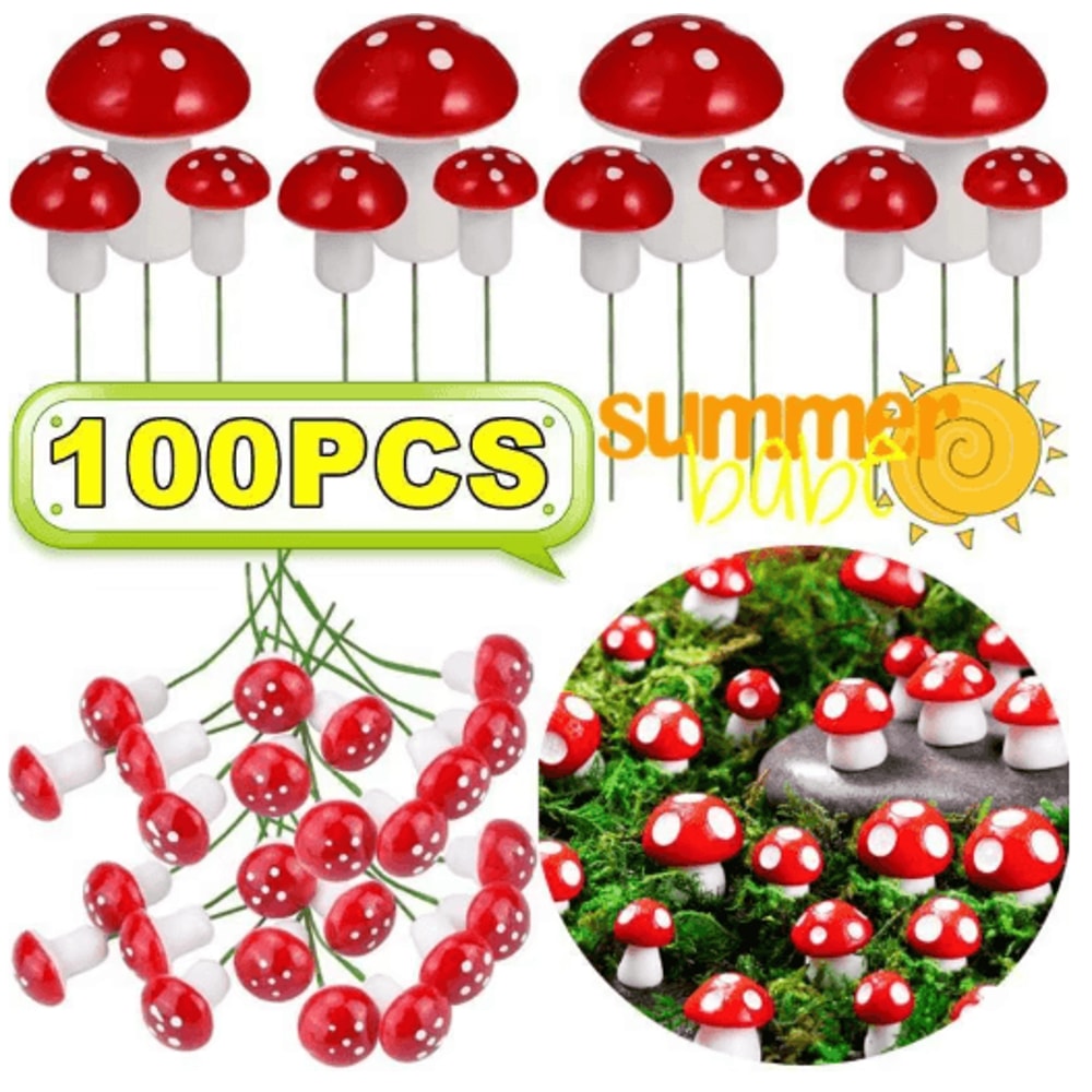 Miniature Mushroom Decor Foam Fairy Garden Accessories For DIY Bonsai Micro Landscapes 0