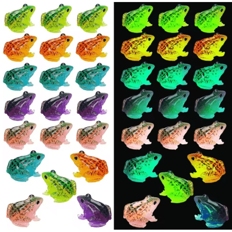 Mini Luminous Frog Figurines Resin Glow Frog Decor For Terrariums DIY Moss Landscapes 1