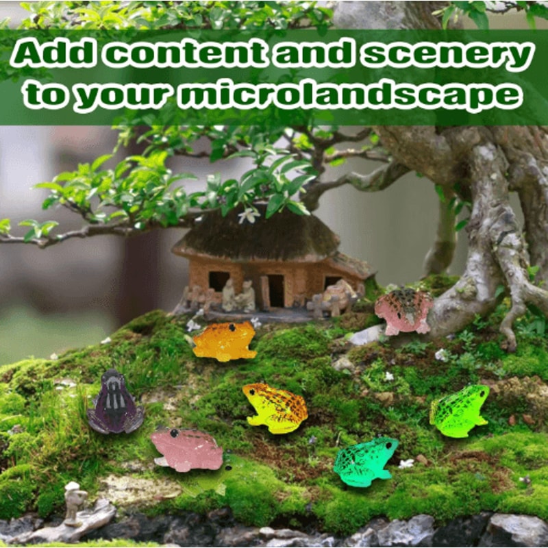 Mini Luminous Frog Figurines Resin Glow Frog Decor For Terrariums DIY Moss Landscapes 2