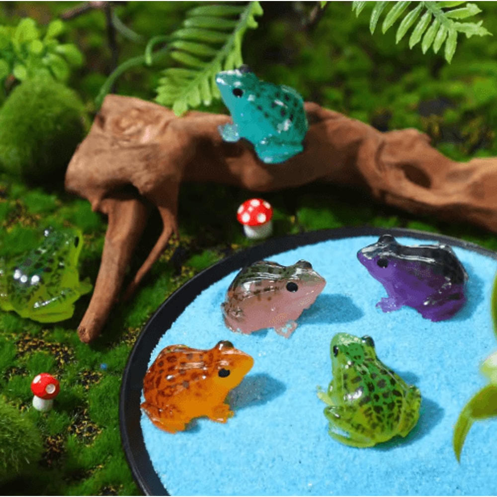 Mini Luminous Frog Figurines Resin Glow Frog Decor For Terrariums DIY Moss Landscapes 5