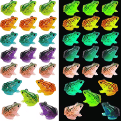 mini luminous frog figurines – resin glow frog decor for terrariums & diy moss landscapes