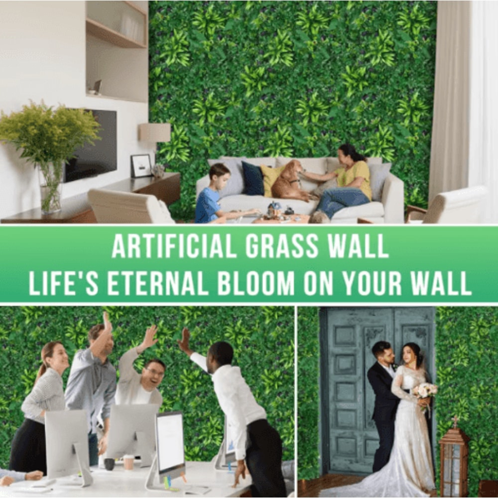 Artificial Grass Wall Panel Boxwood Hedge For Vertical Garden Greenery Wall Decor 5