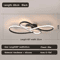 Modern LED Ceiling Light Black Minimalist Chandelier Fixture For Living Room Bedroom 2