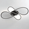 Modern LED Ceiling Light Black Minimalist Chandelier Fixture For Living Room Bedroom 4