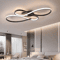 Modern LED Ceiling Light Black Minimalist Chandelier Fixture For Living Room Bedroom 5
