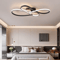 Modern LED Ceiling Light Black Minimalist Chandelier Fixture For Living Room Bedroom 0