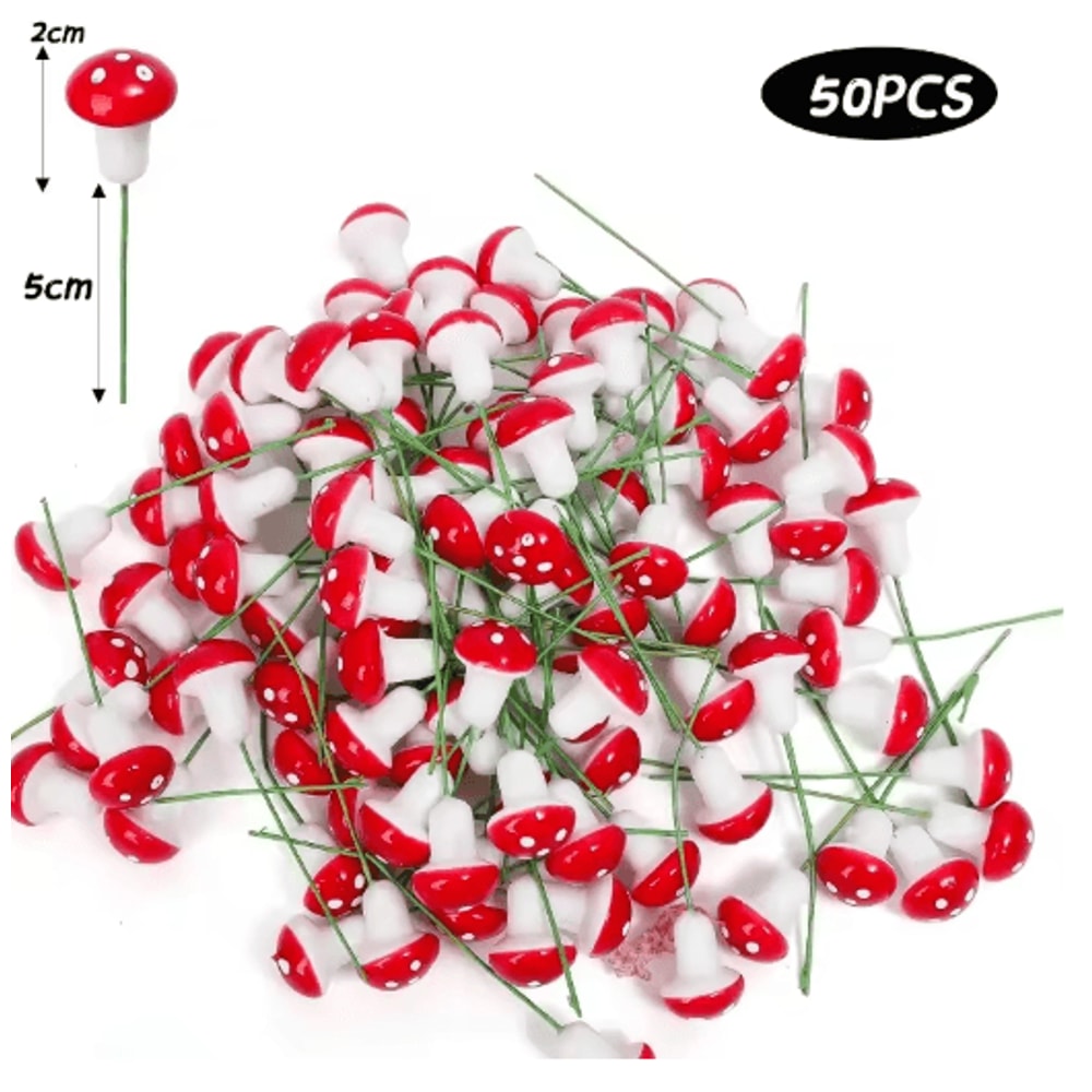 Mini Mushroom Decor Foam Fairy Garden Mushrooms For Bonsai DIY Micro Landscapes 2