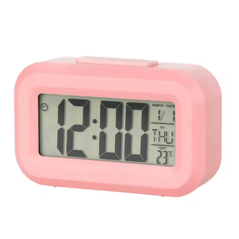 Digital Alarm Clock LED Desk Clock With Snooze Backlight Calendar Display 5