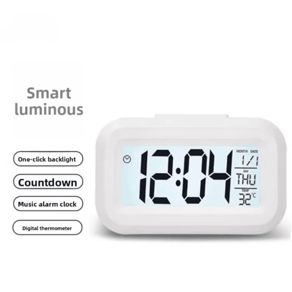 Digital Alarm Clock LED Desk Clock With Snooze Backlight Calendar Display 7