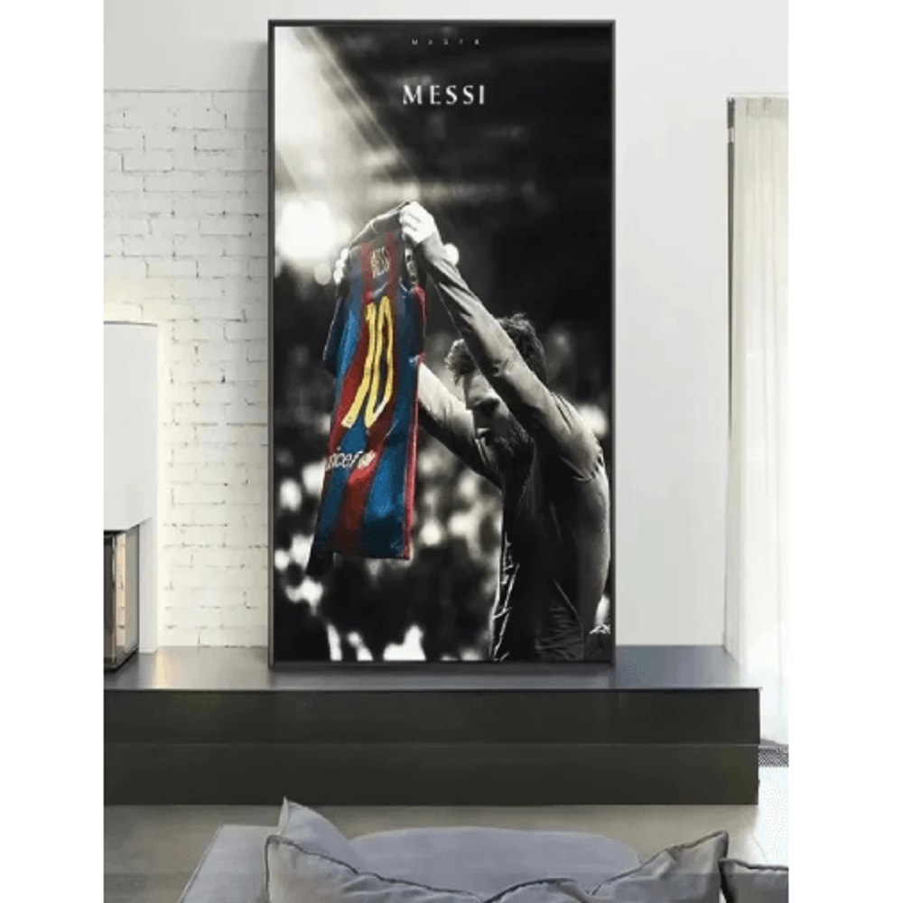 Lionel Messi Wall Art Vintage Football Canvas Print For Sports Room Decor 6
