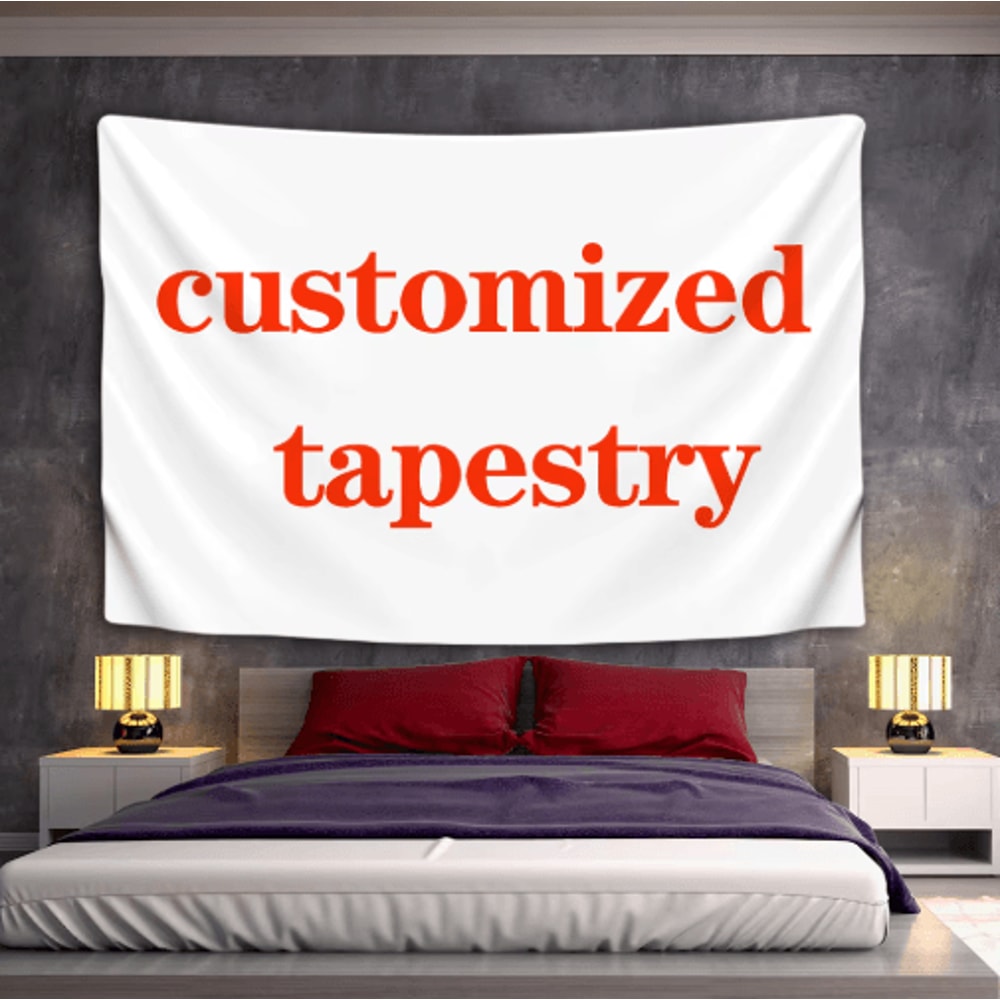 Custom Boho Mandala Tapestry Personalized Wall Hanging With Photo Print Decor 0