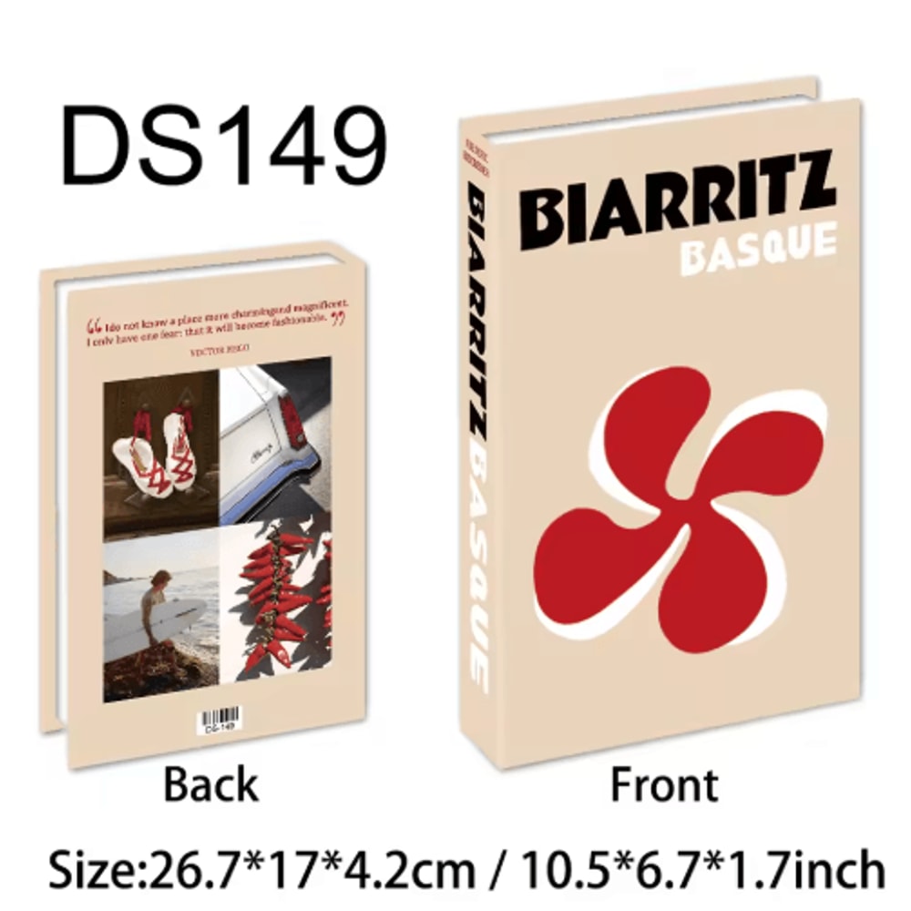 Travel Series Fake Book Decor Ibiza Capri Decorative Storage Book Box For Coffee Table 2