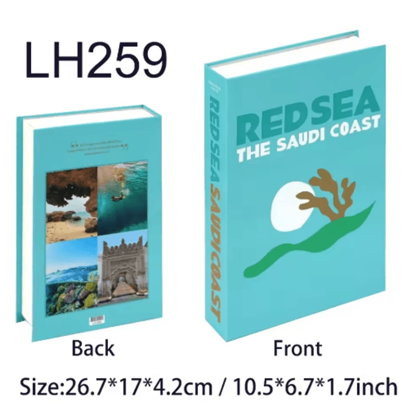 Travel Series Fake Book Decor Ibiza Capri Decorative Storage Book Box For Coffee Table 7