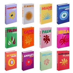 travel series fake book decor ibiza capri decorative storage book box for coffee table