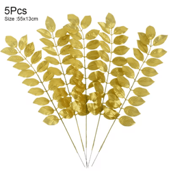 artificial palm leaves gold green turtle leaf decor for wedding & home styling