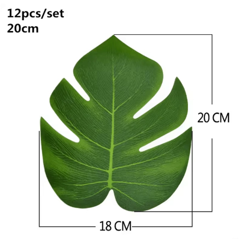 Artificial Palm Leaves Gold Green Turtle Leaf Decor For Wedding Home Styling 9