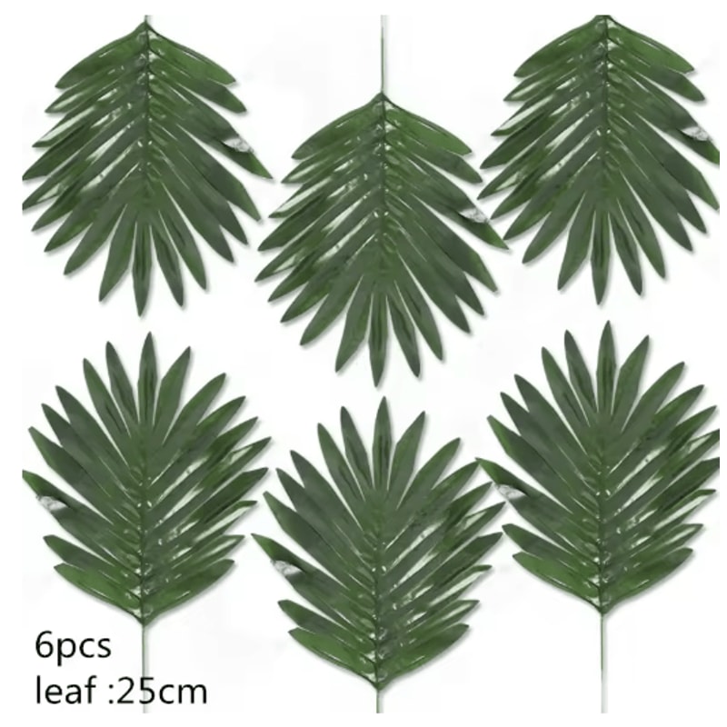 Artificial Palm Leaves Gold Green Turtle Leaf Decor For Wedding Home Styling 10