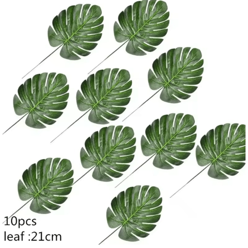 Artificial Palm Leaves Gold Green Turtle Leaf Decor For Wedding Home Styling 13