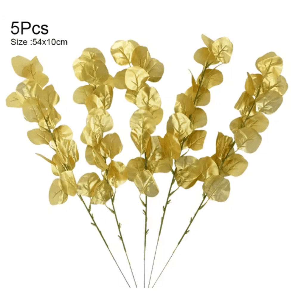 Artificial Palm Leaves Gold Green Turtle Leaf Decor For Wedding Home Styling 2