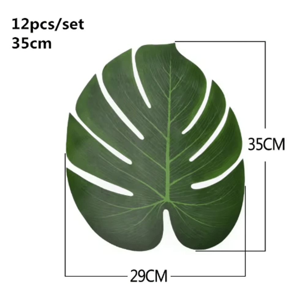 Artificial Palm Leaves Gold Green Turtle Leaf Decor For Wedding Home Styling 8