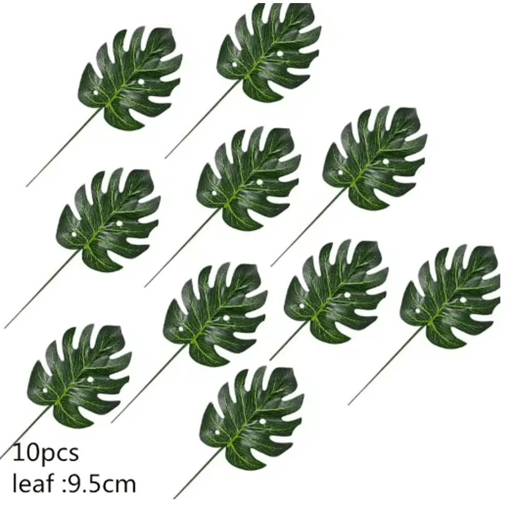 Artificial Palm Leaves Gold Green Turtle Leaf Decor For Wedding Home Styling 15