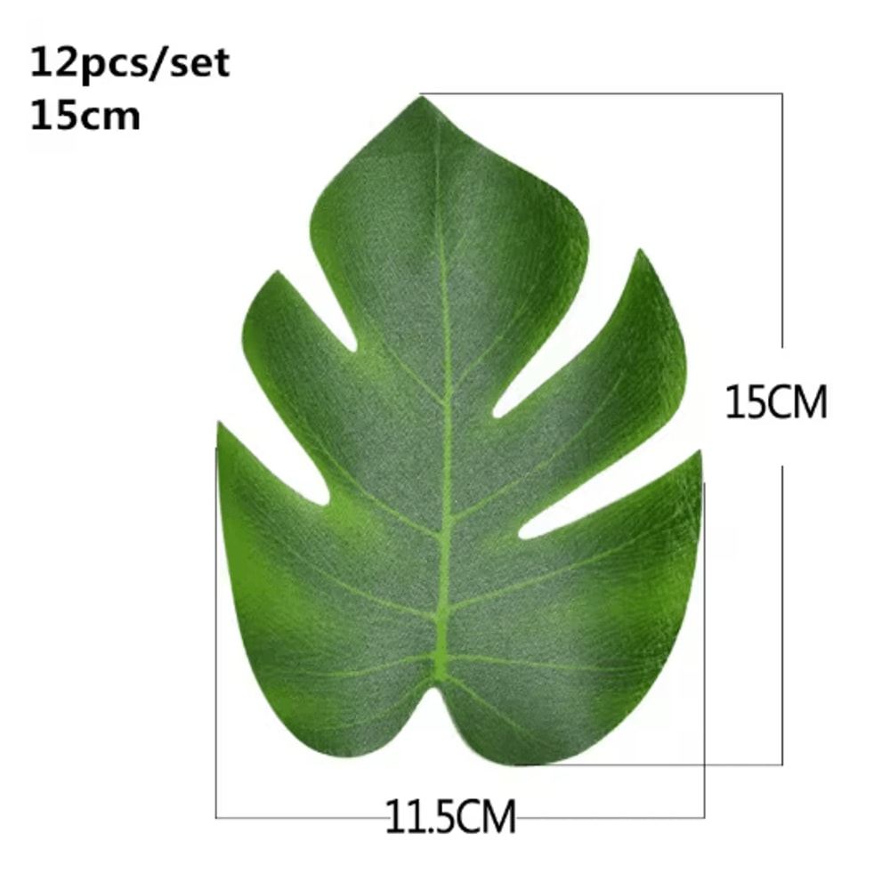 Artificial Palm Leaves Gold Green Turtle Leaf Decor For Wedding Home Styling 19