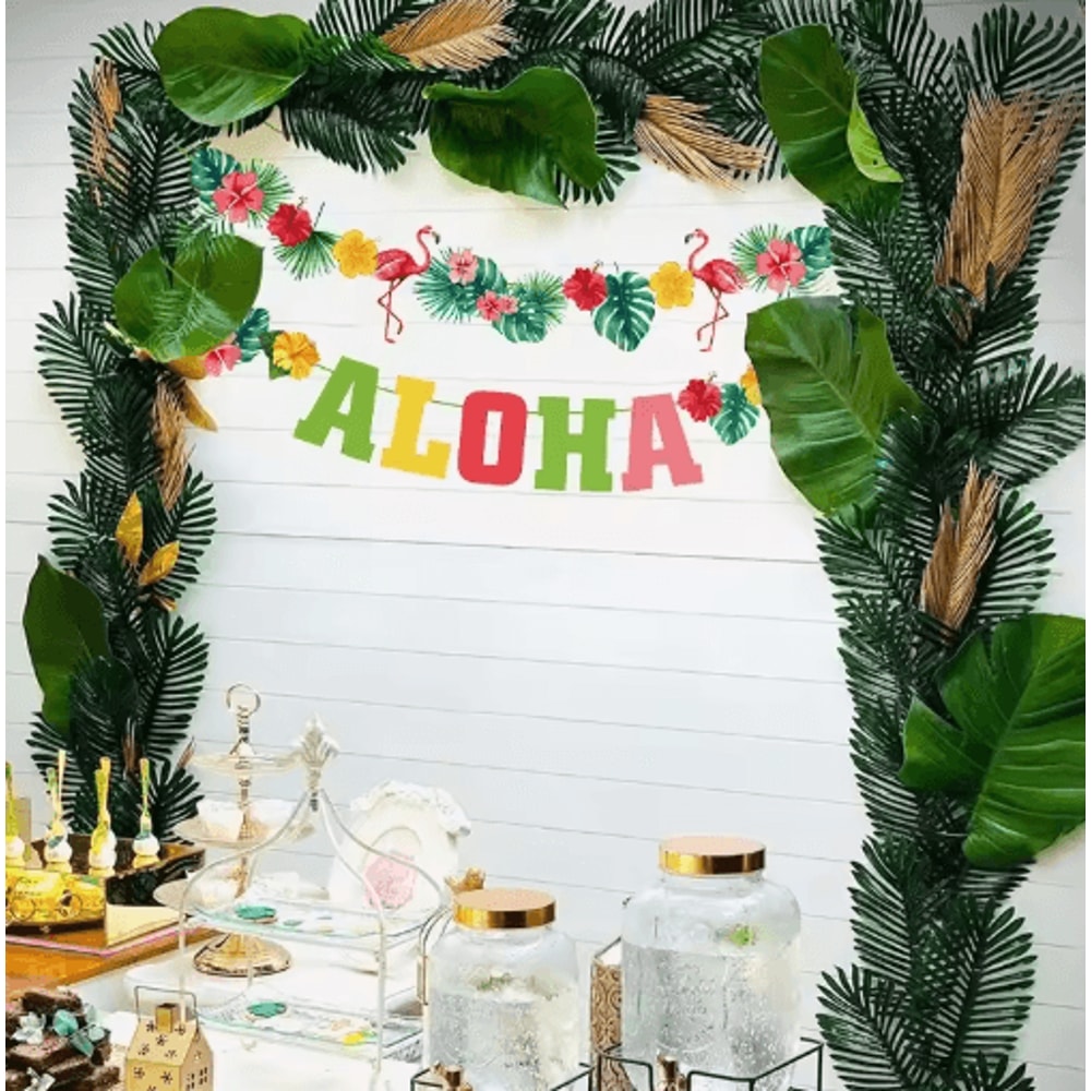 Artificial Palm Leaves Gold Green Turtle Leaf Decor For Wedding Home Styling 21