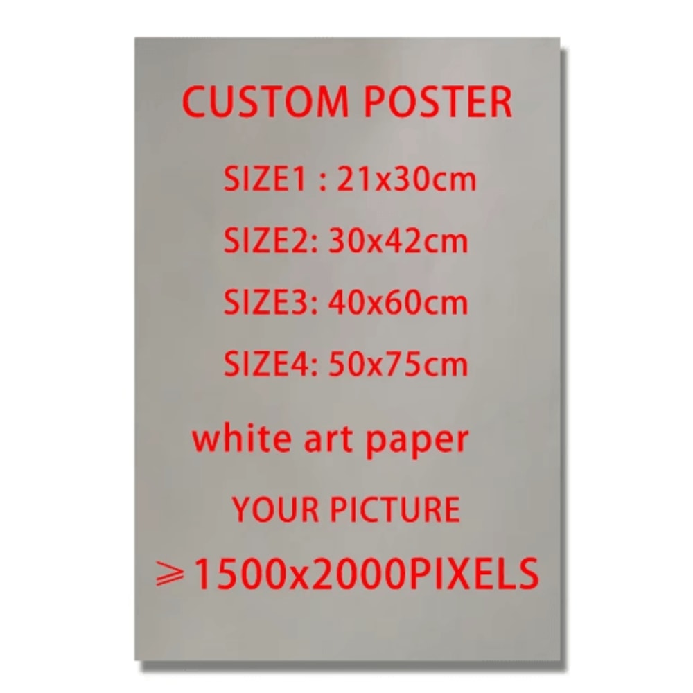 Custom Anime Poster Personalized Character Pet Matte Art Print Wall Decor 0
