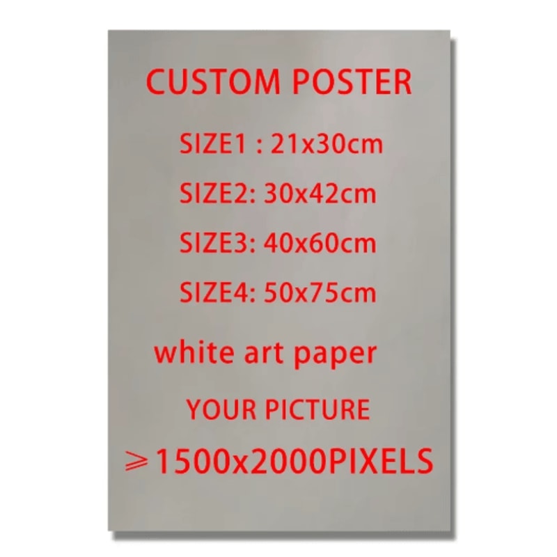 Custom Anime Poster Personalized Character Pet Matte Art Print Wall Decor 0