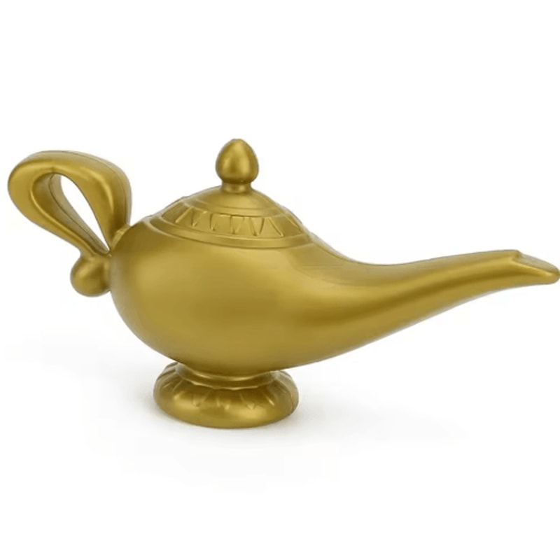 Aladdin Magic Lamp Vintage Genie Lamp Prop For Cosplay Halloween Party Decor 4